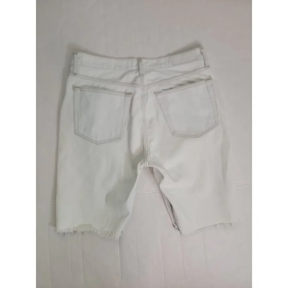 Re/Done X Originals The Long Denim Shorts SZ 29 Cotton Distressed Light Jorts
